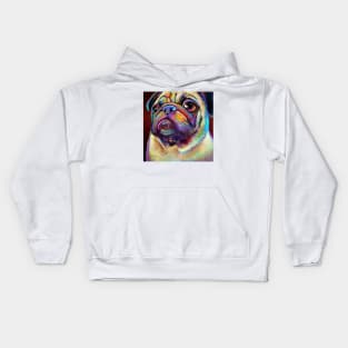 Adorable PUG PUPPY with DERP TONGUE Kids Hoodie